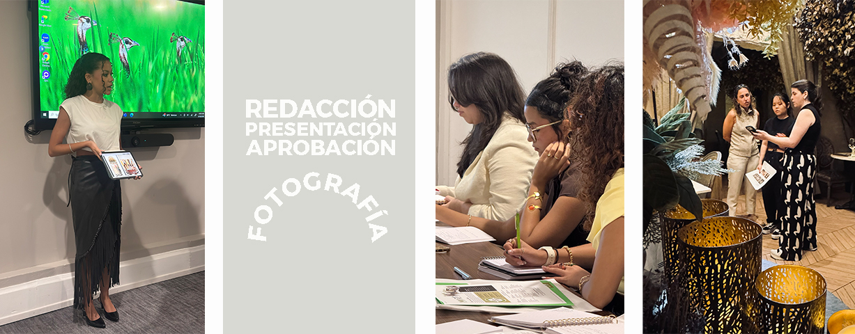 Redacción, presentación, aprobación y fotografía durante MV Internado